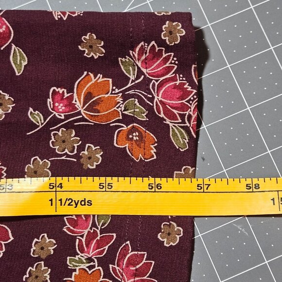 Eddie Bauer Womens 4X Purple Floral Rayon Maxi Dress With Button Front & Long Sl - Picture 16 of 16